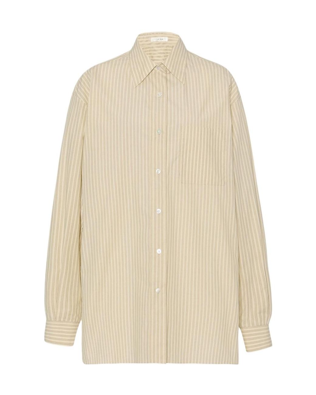 The Row Natural Nesson Striped Button-Up Shirt