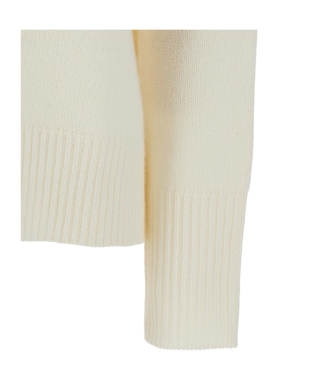Lisa Yang White Mila Crewneck Knitted Jumper