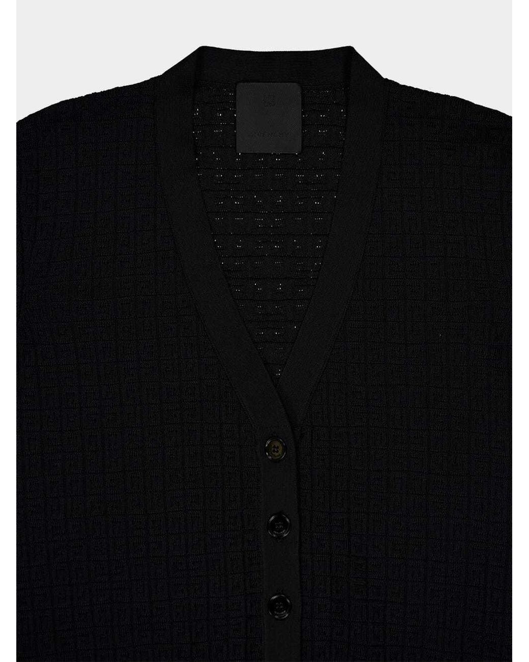 Givenchy Black 4G Jacquard Knitted Cardigan