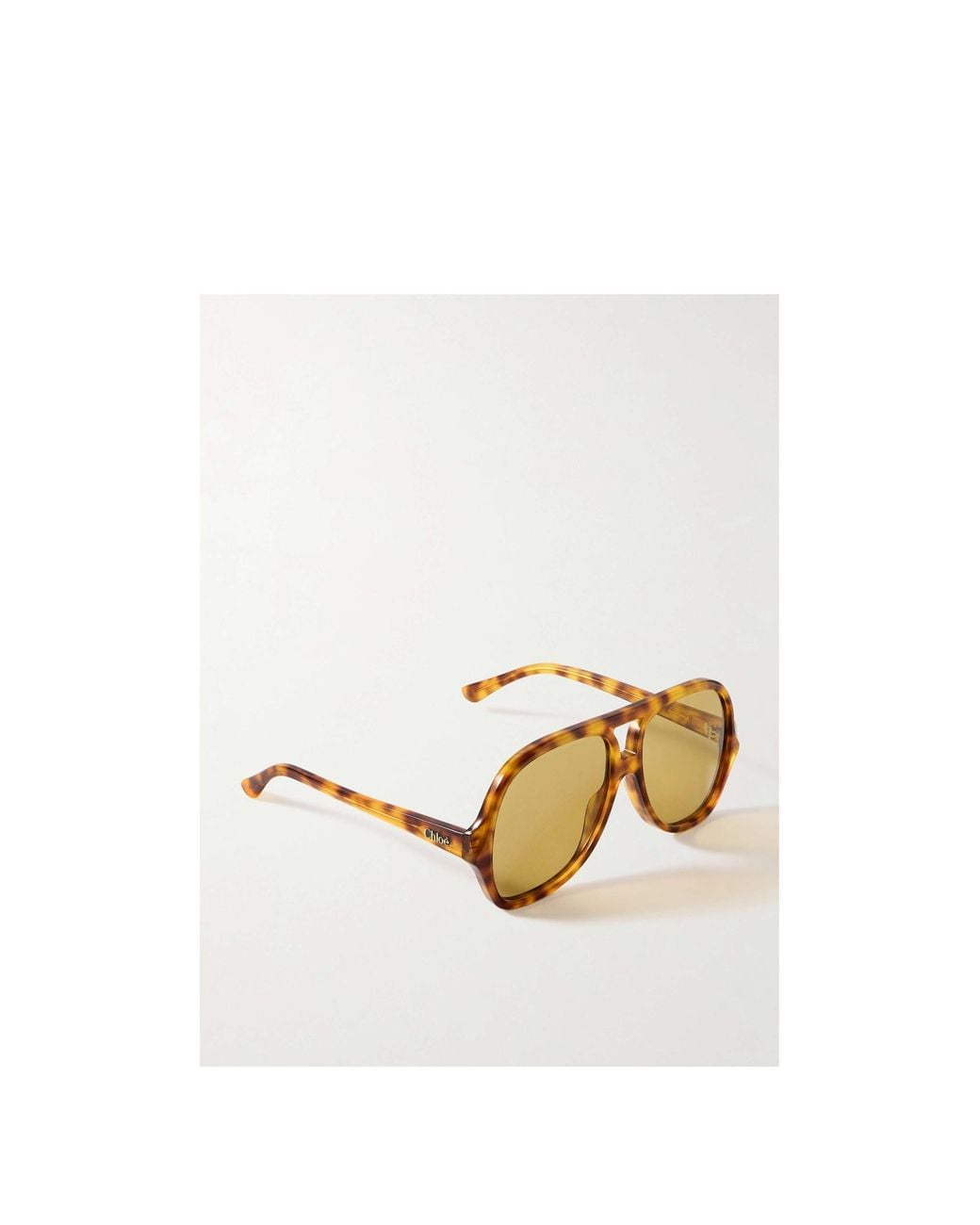 Chloé Metallic Chloé Oversized Aviator Sunglasses