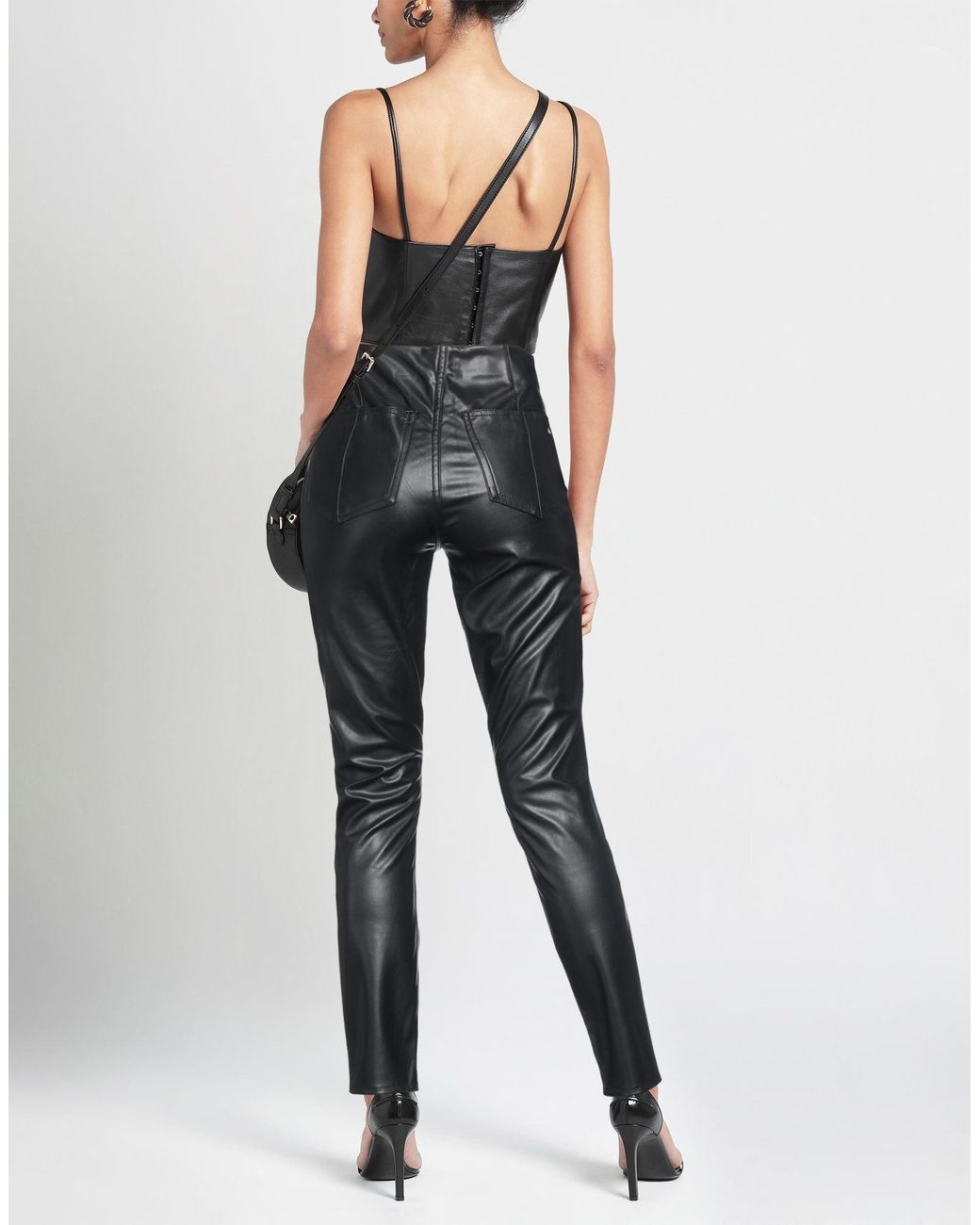 Rag & Bone Black Plain Colour Elastic Waist Casual Trousers