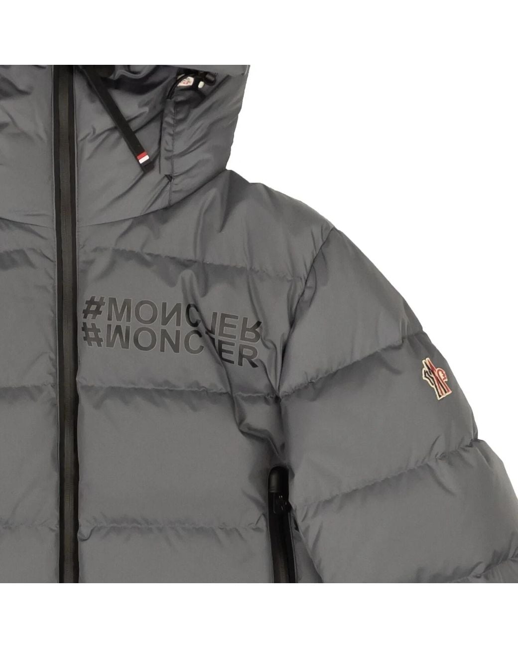 Moncler Gray Long Sleeve Down Jacket for men