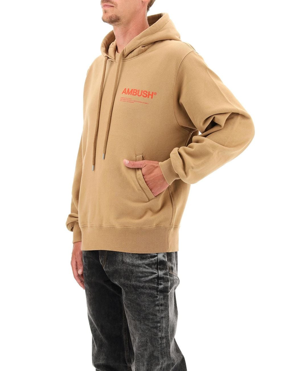 Ambush Natural Logo-Print Hoodie for men