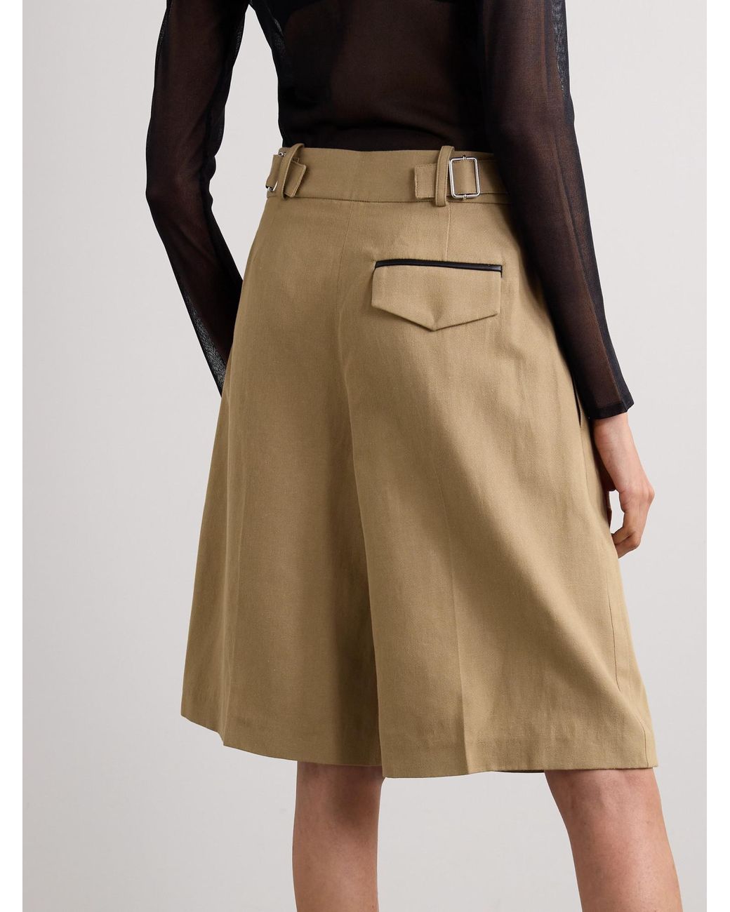 Proenza Schouler Natural Cotton And Linen-Blend Twill Shorts