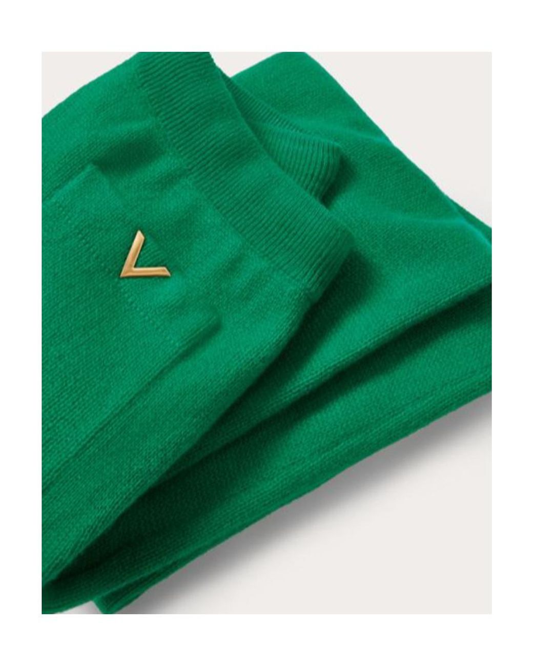 Valentino Green Drawstring Slim Cut Pants