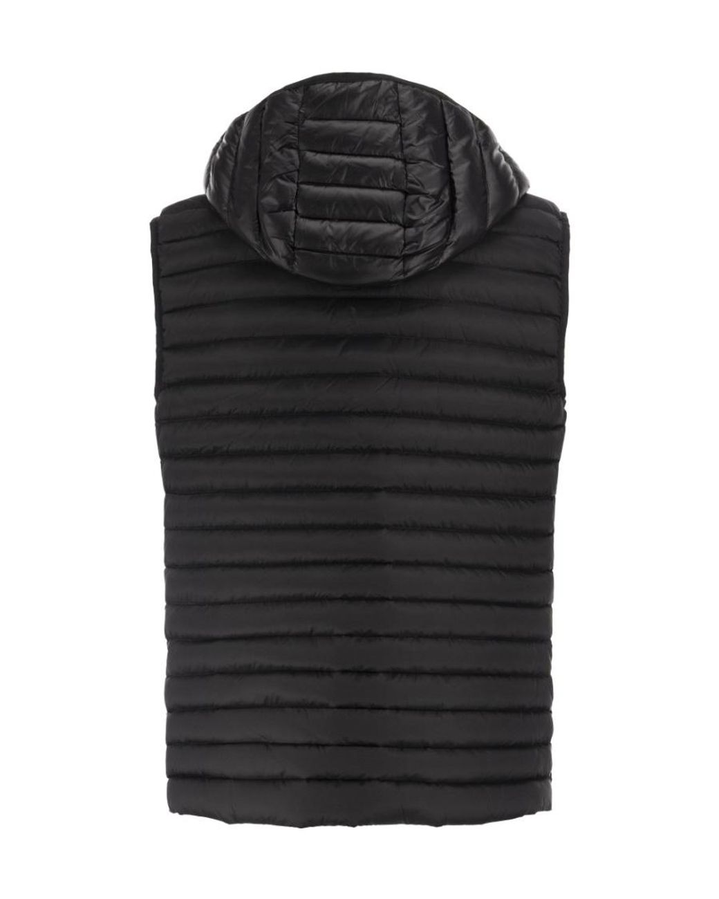 Moose Knuckles Black Logo-Patch Padded Gilet for men