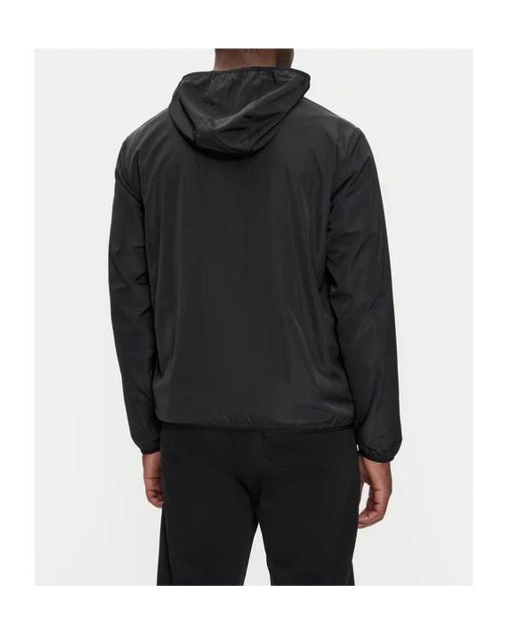 EA7 Black Core Identity Hooded Jacket for men