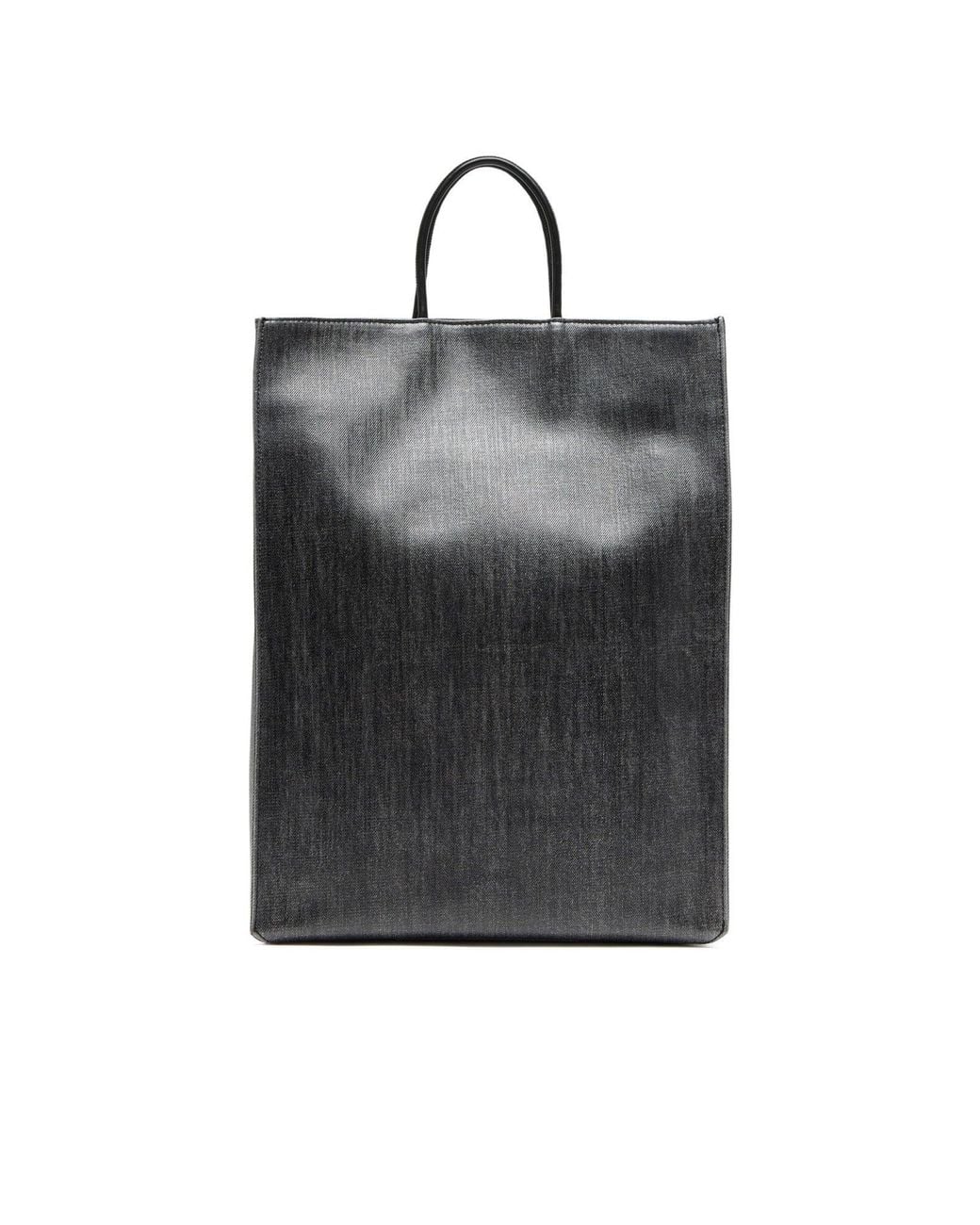 DIESEL Black Dsl 3D Logo-Embossed Top Handle Tote Bag for men
