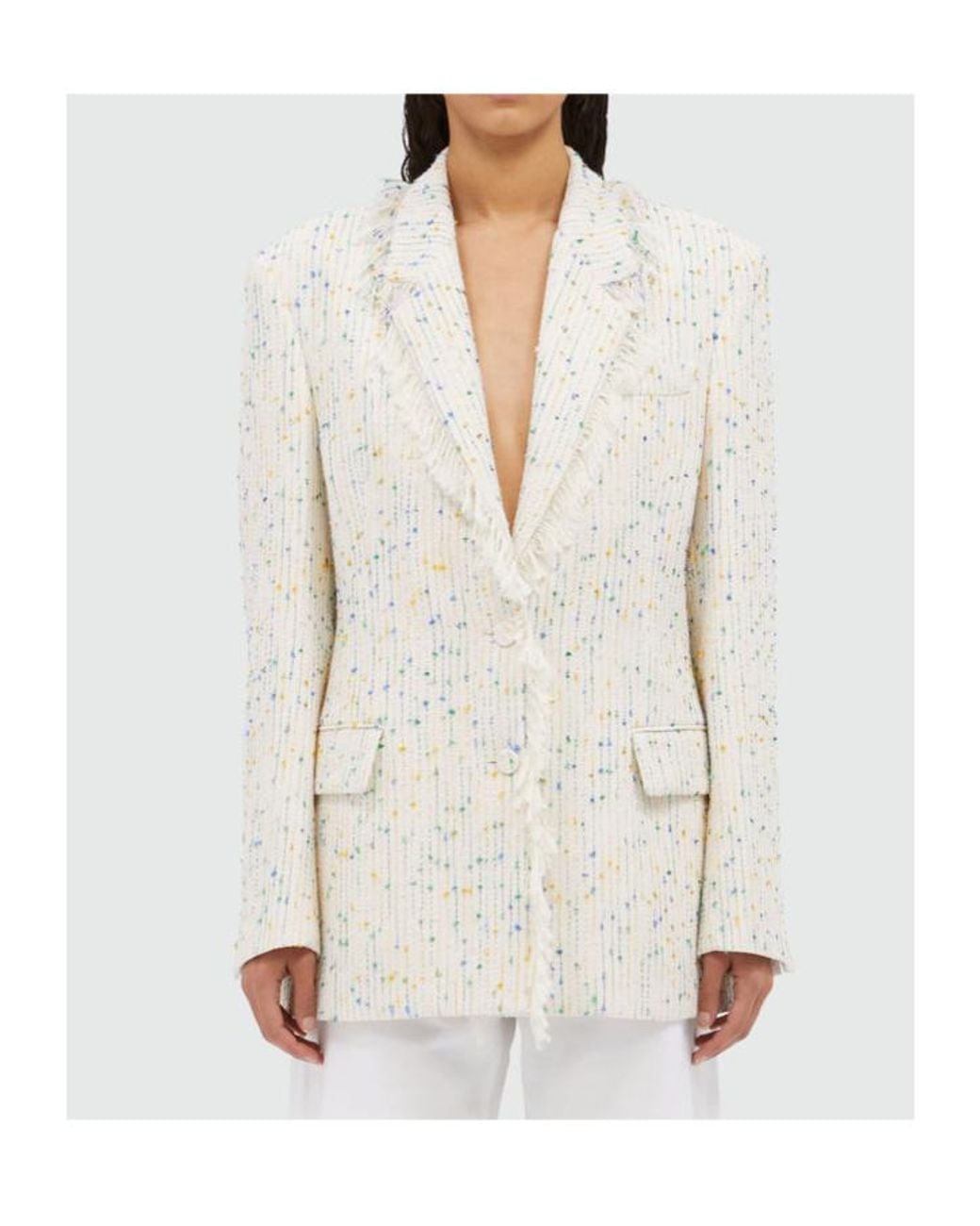 MSGM White Blazer
