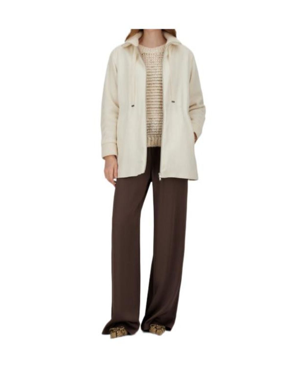 Herno White Resort Textured Knitted Jumper