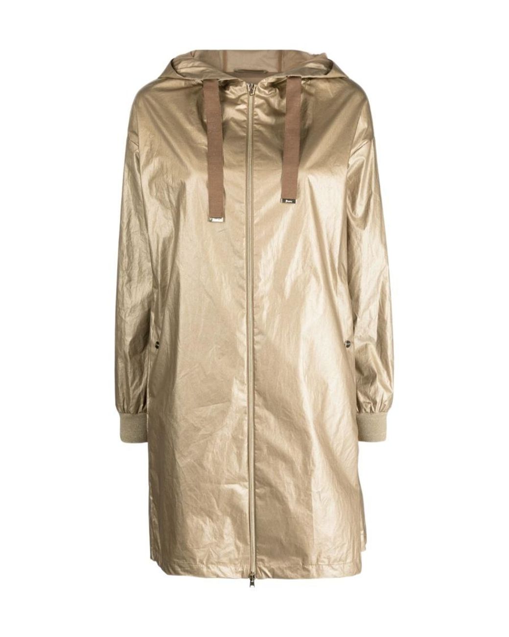 Herno Natural Drawstring Hooded Parka