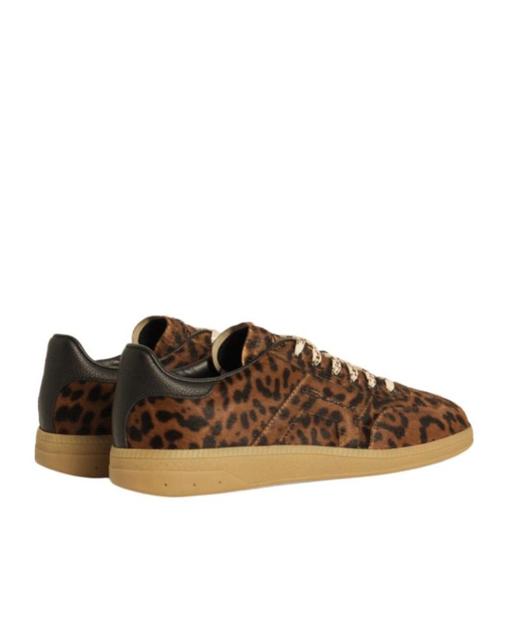 Santoni Brown Dbs Oly Leopard-Print Sneakers