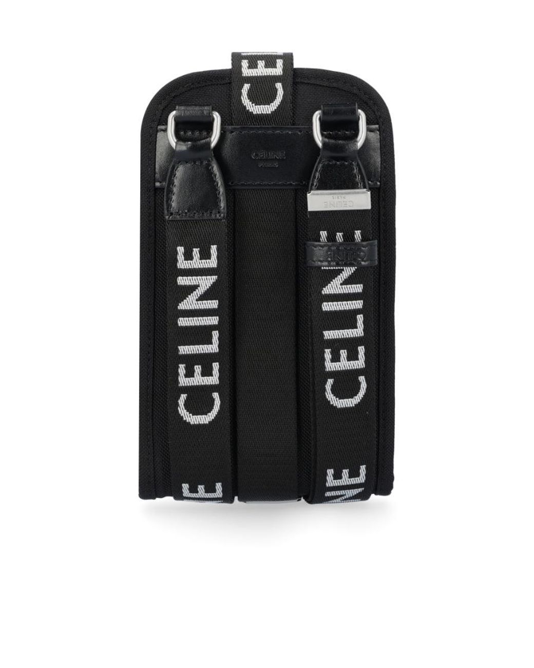 Céline Black Trekking Phone Pouch for men