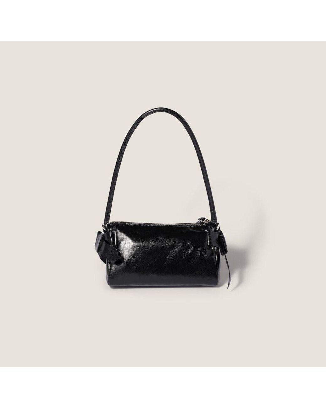 Miu Miu Black Shiny Leather Pouch