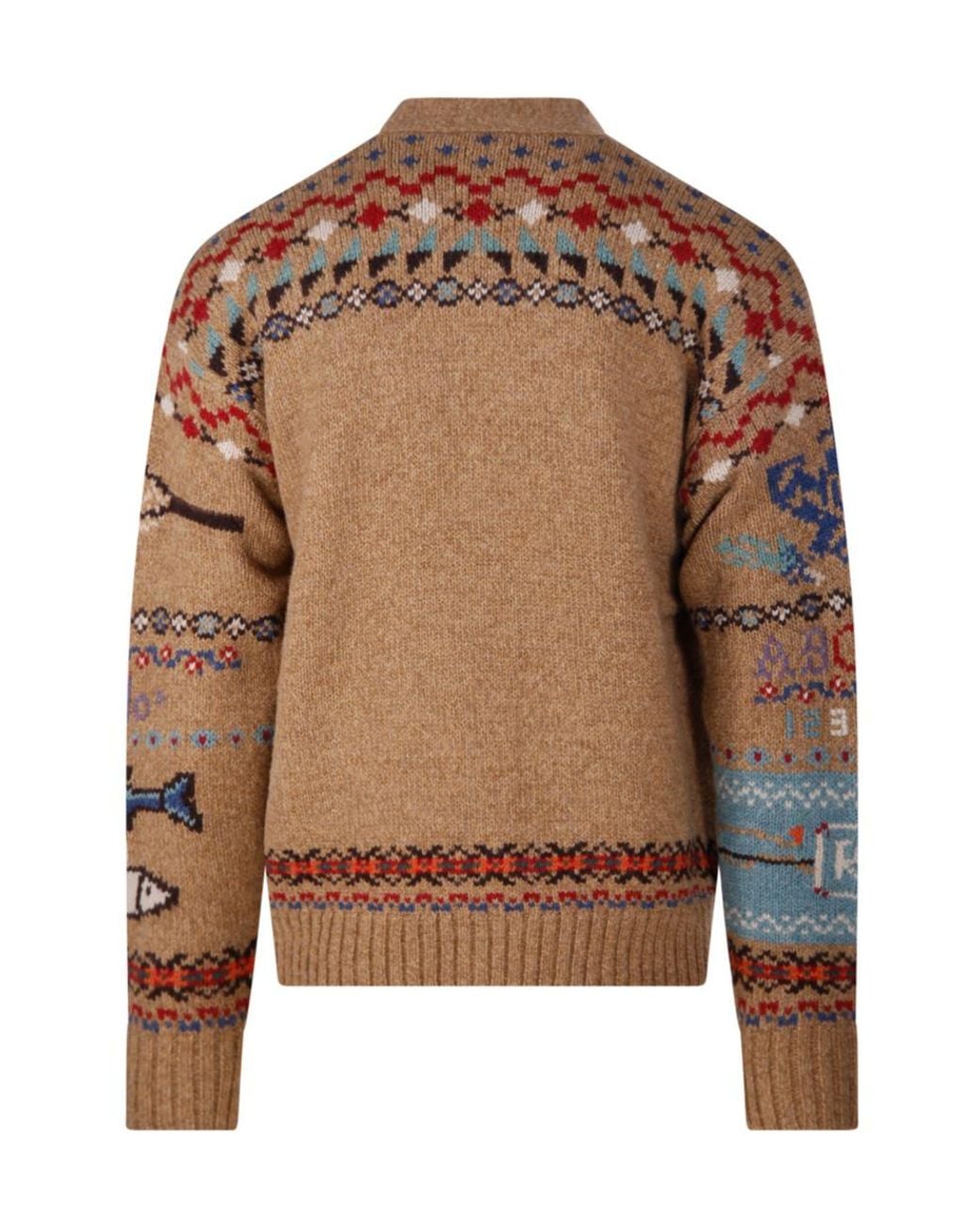 Polo Ralph Lauren Gray Panorama Intarsia Cardigan for men
