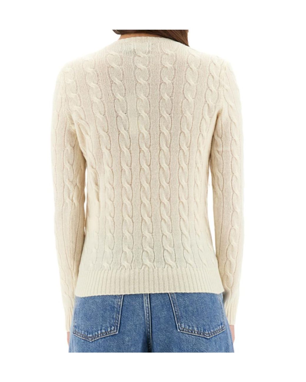 Polo Ralph Lauren White Ralph Lauren Cable Knit Sweater
