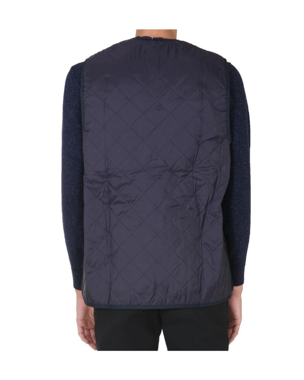 Barbour Blue Quilted Sleeveless Jacket for men