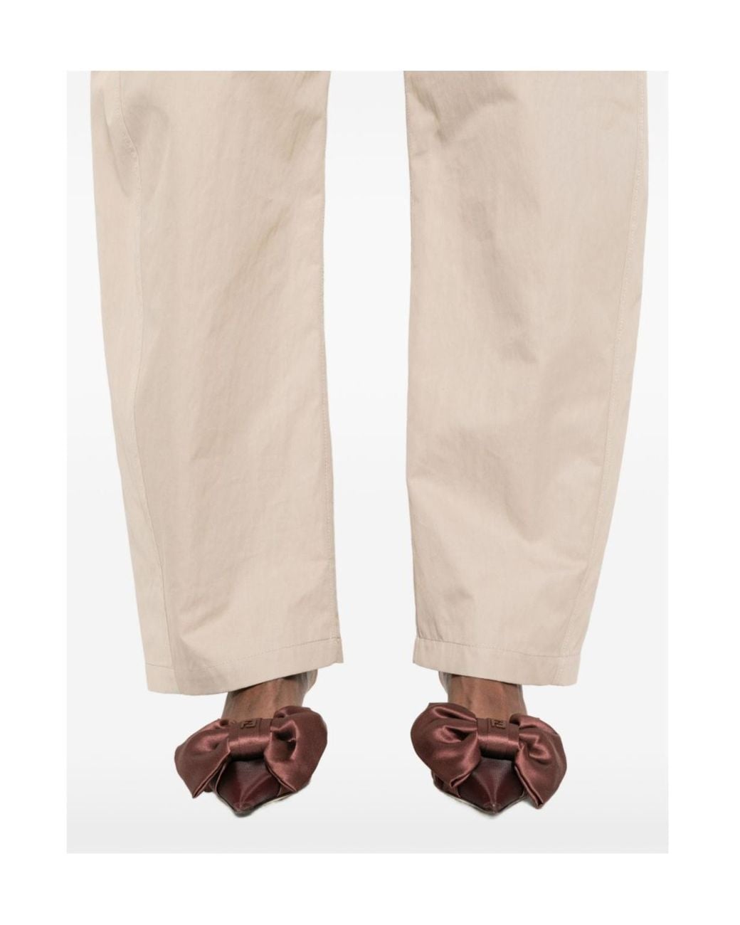 Magda Butrym Natural Drawstring Casual Trousers