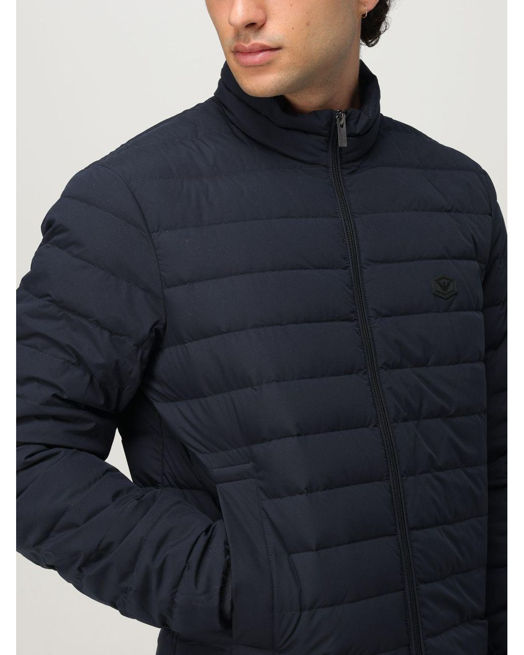 Emporio Armani Blue Down Jacket for men