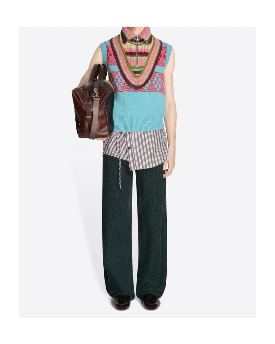 Dries Van Noten Multicolor Morriso Striped Knit Neck Warmer for men