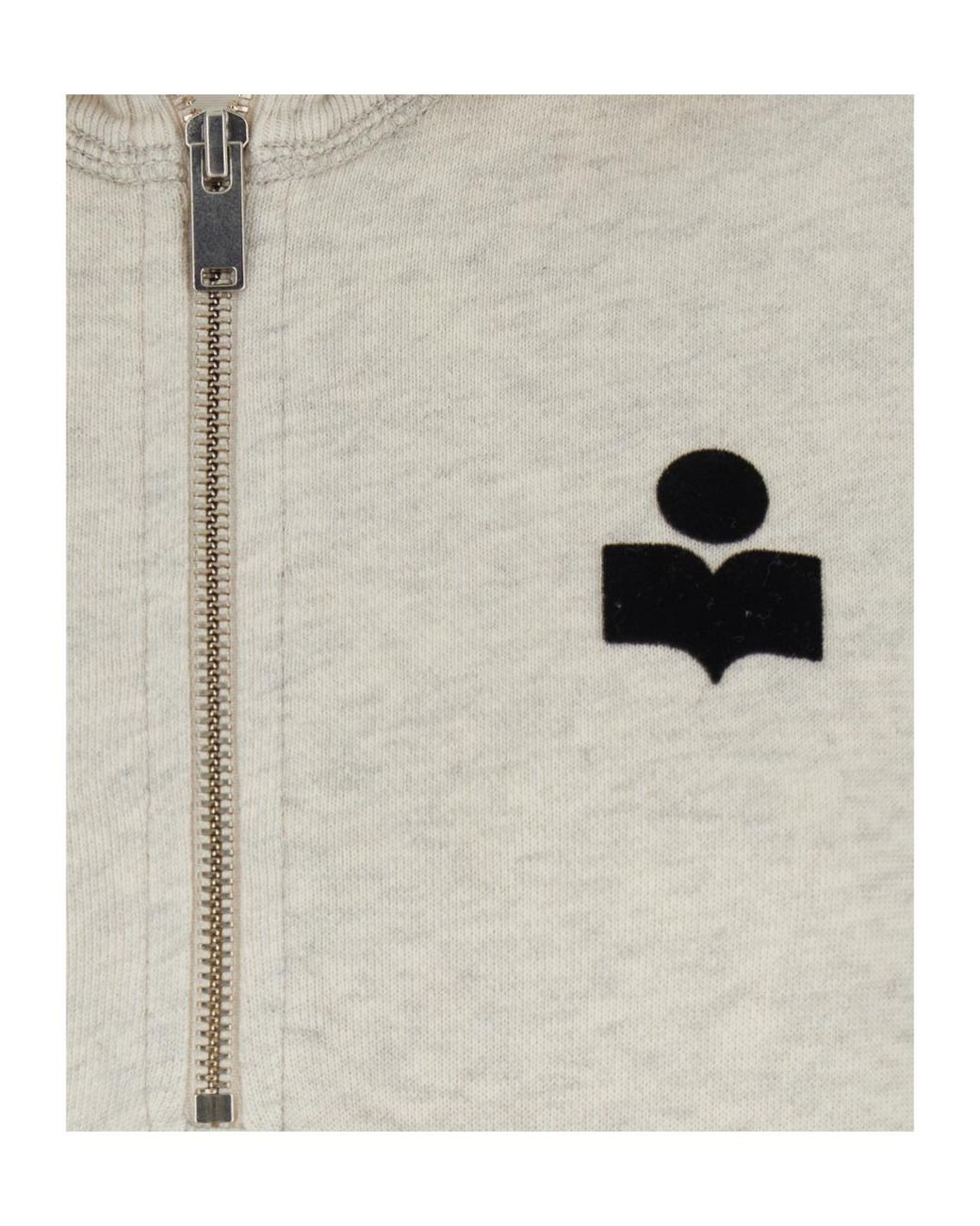 Isabel Marant Purple Isabel Marant Étoile Ross Logo-Flocked Zip-Up Sweatshirt