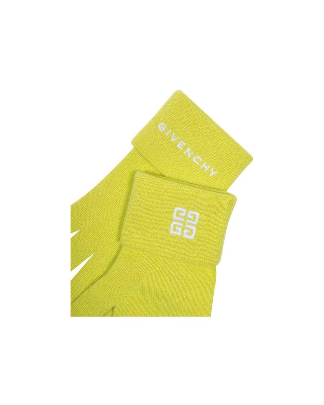 Givenchy Yellow Logo Gloves for men