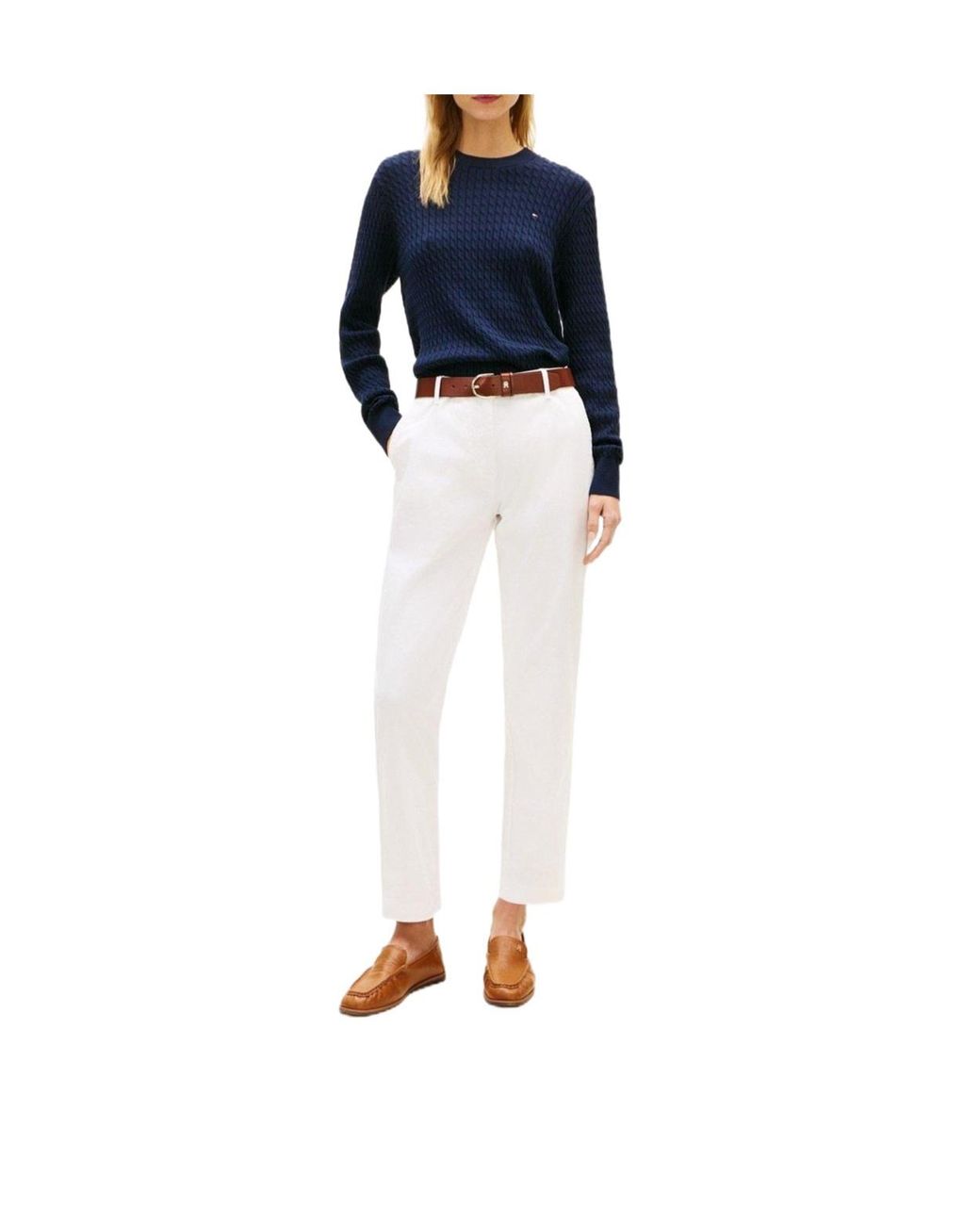 Tommy Hilfiger Blue Crewneck Longsleeve Knit Top