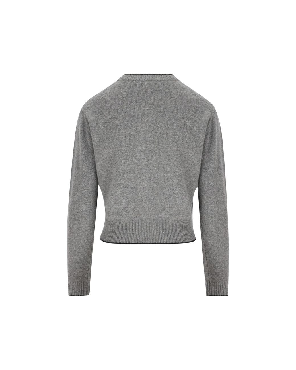 Chloé Gray Chloé Heart Logo Cropped Cardigan