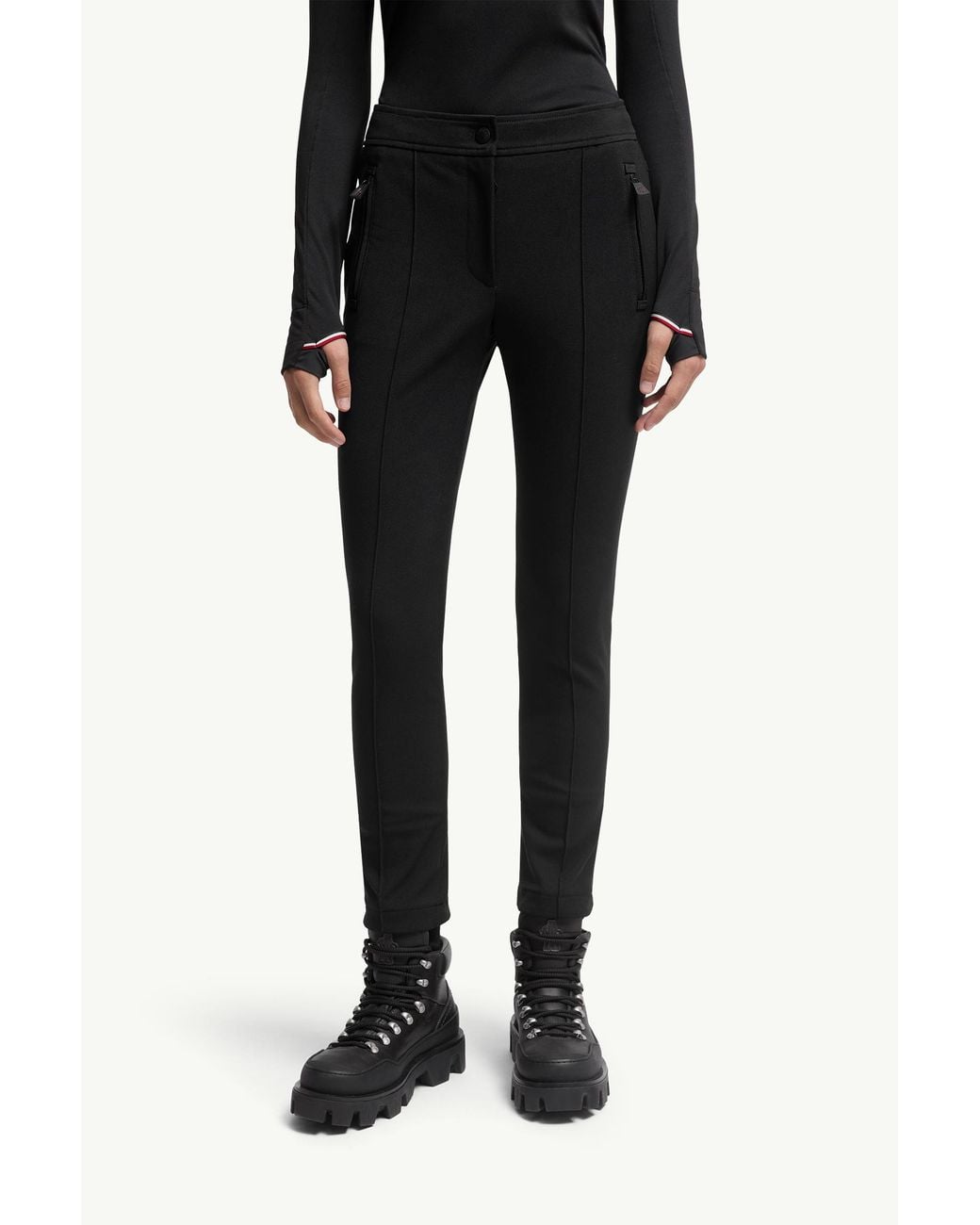Moncler Black Grenoble Mid Rise Twill Ski Trousers