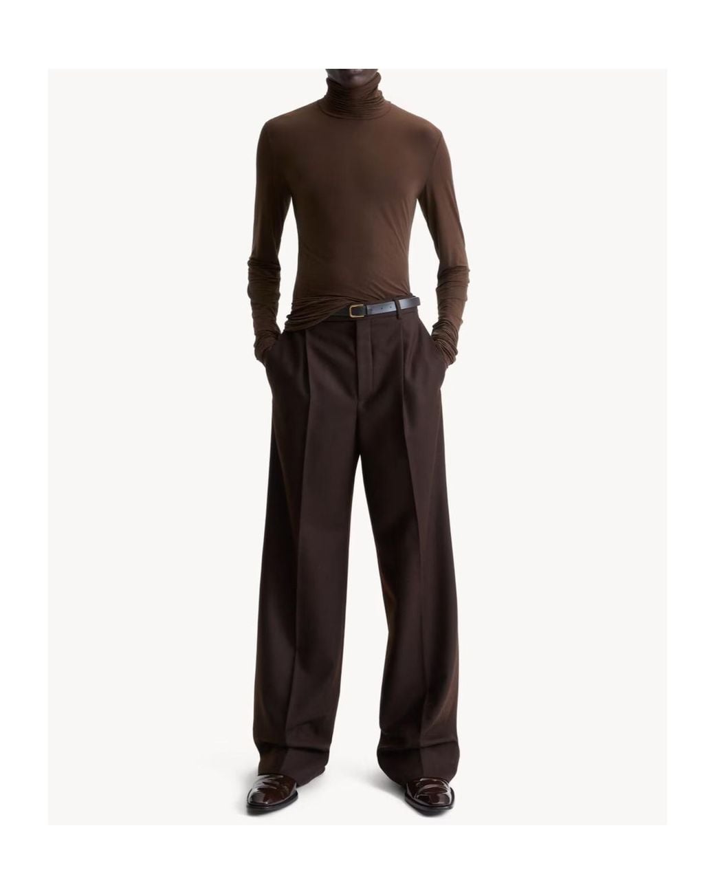 Saint Laurent Brown P25K Tailored Pants for men