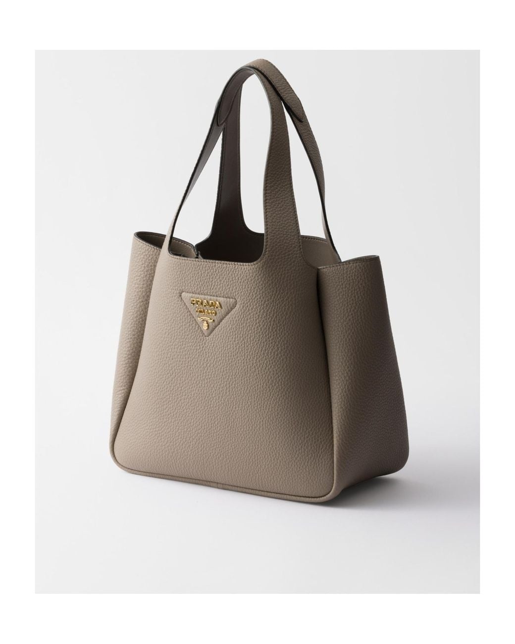 Prada Brown Liaison Small Leather Tote Bag