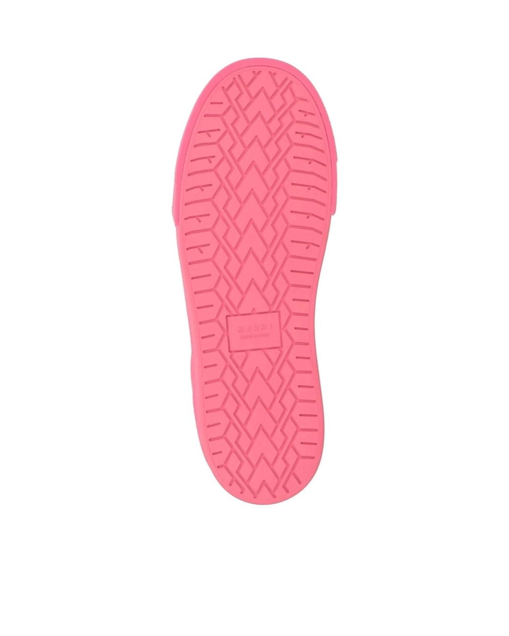Marni Pink Solid-Colored Low-Cut Leather Shoes