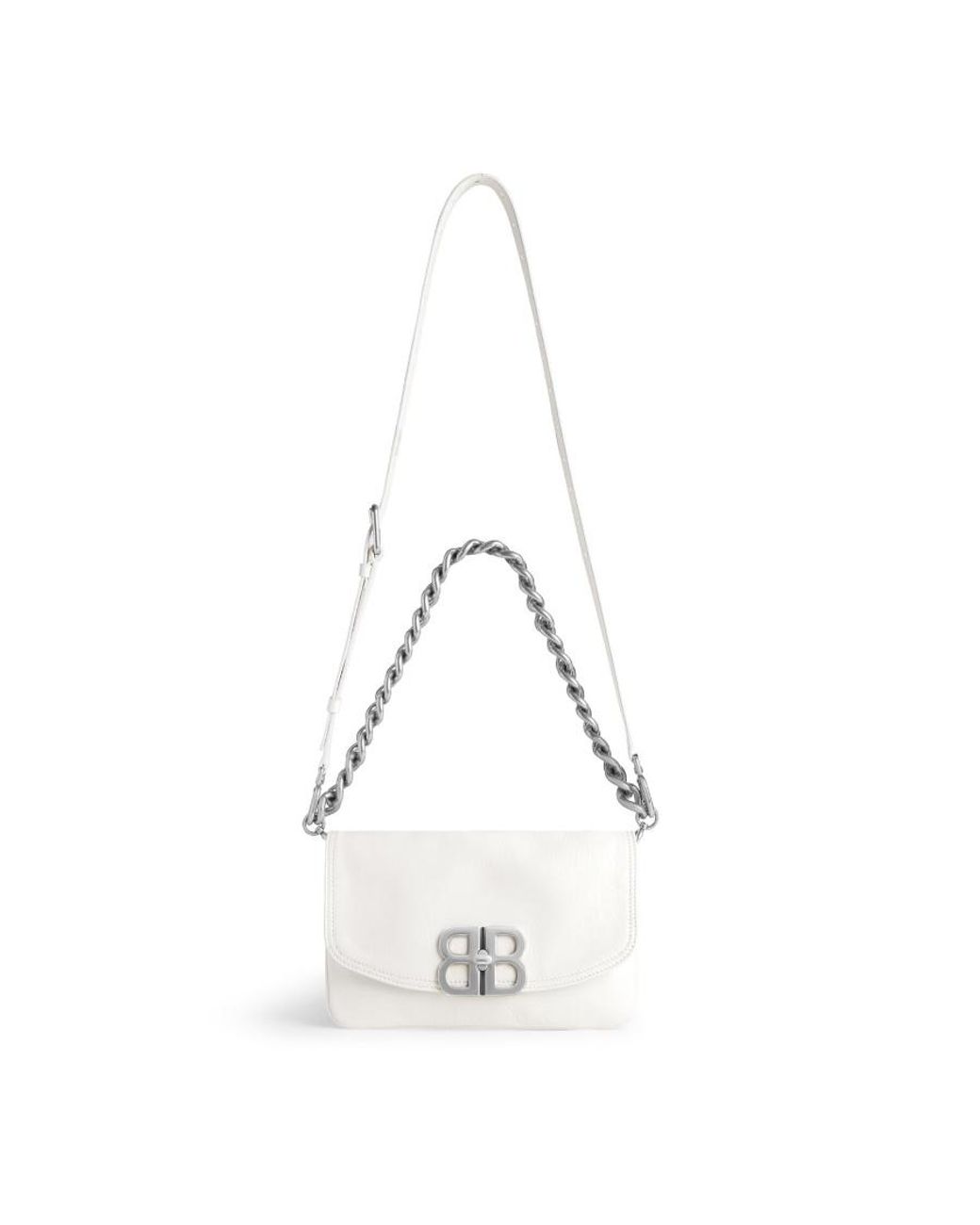 Balenciaga White Bb Soft Small Shoulder Bag