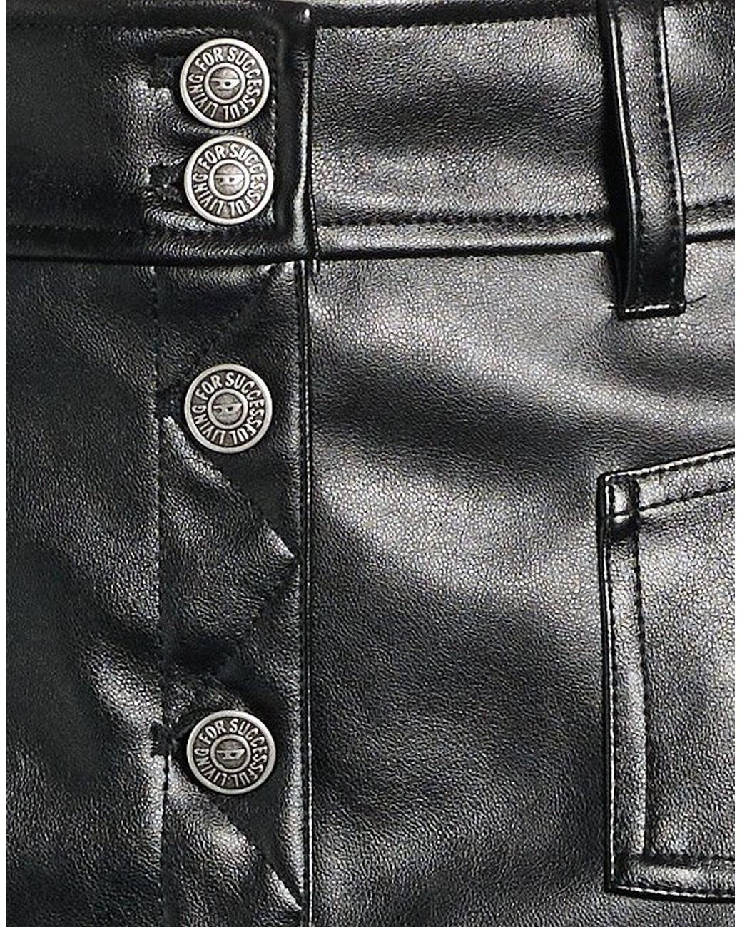 DIESEL Black Stylish Versatile Solid Color Umbrella Skirt