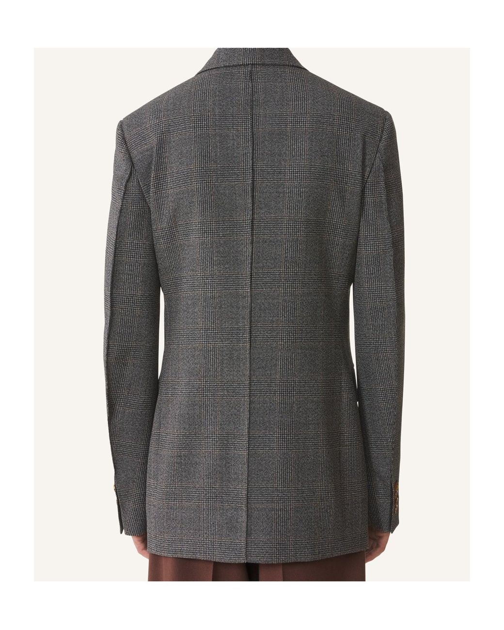 Lanvin Gray Prince Of Wales Wool Jacket for men