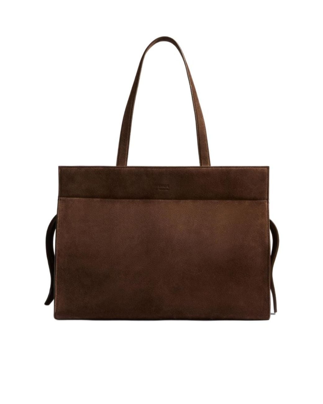 Khaite Brown Leather Top Handle Bag