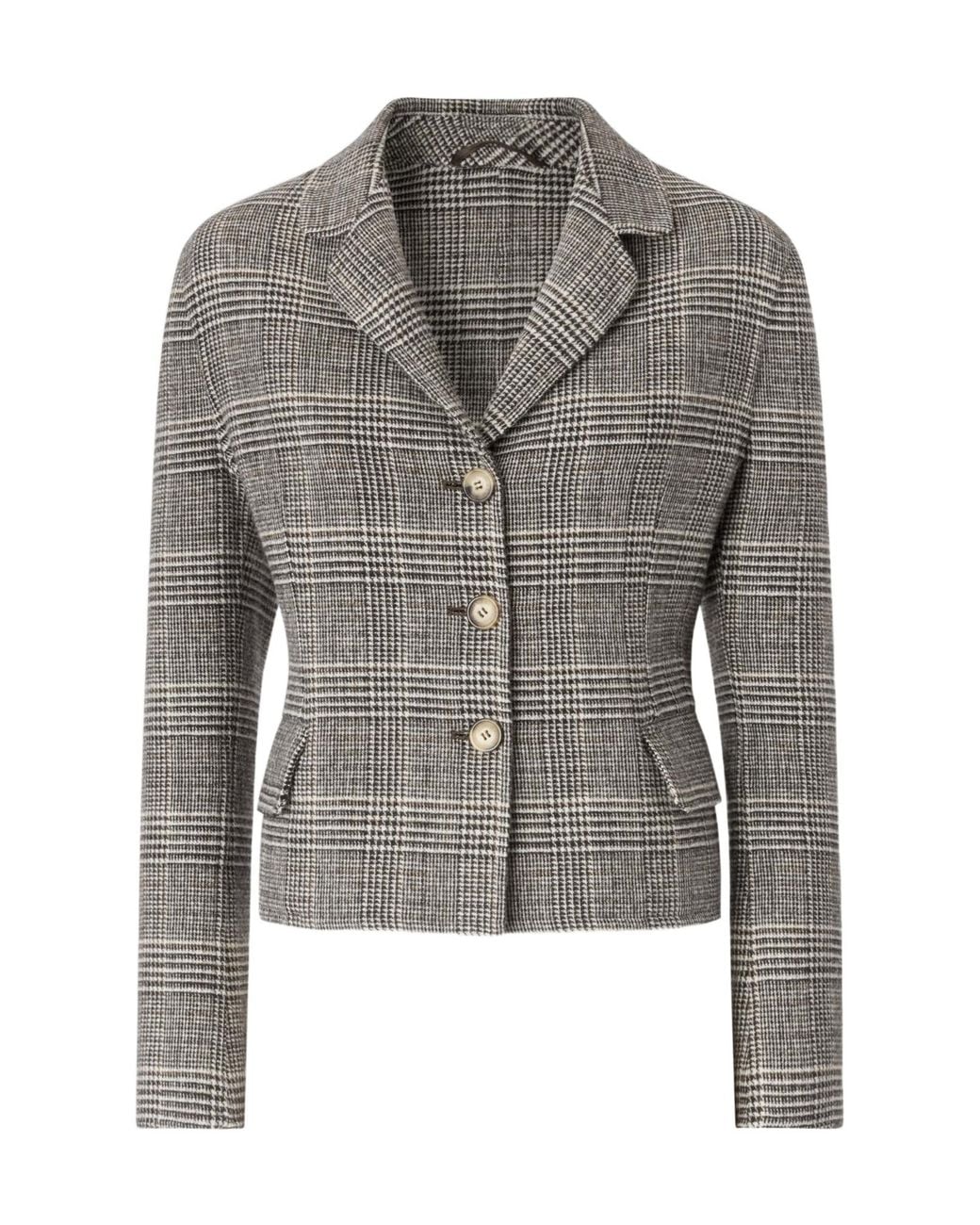 Ermanno Scervino Gray Short Single-Breasted Jacket