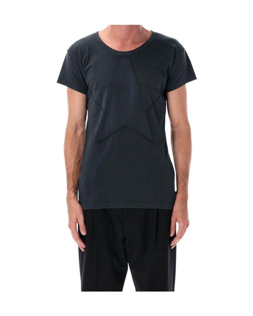 MM6 by Maison Margiela Black Star Crewneck T-Shirt for men