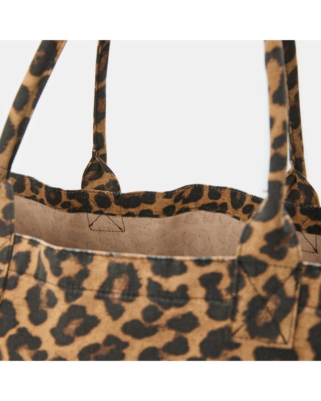 Anine Bing Brown Leopard Print Tote Bag