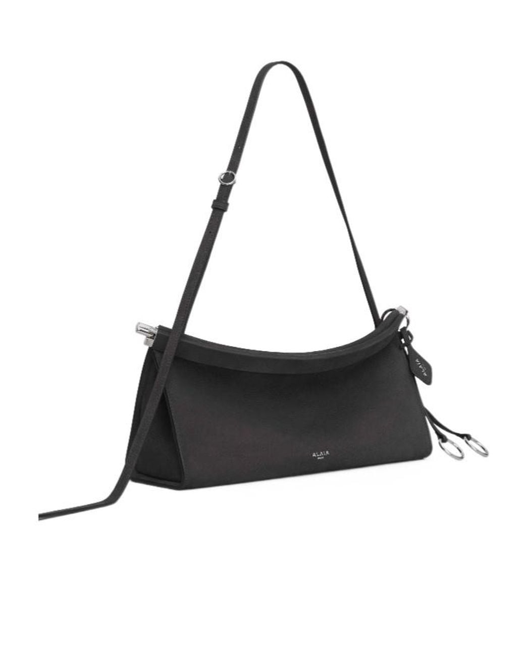 Alaïa Black Medium Leather Le Click East West Shoulder Bag