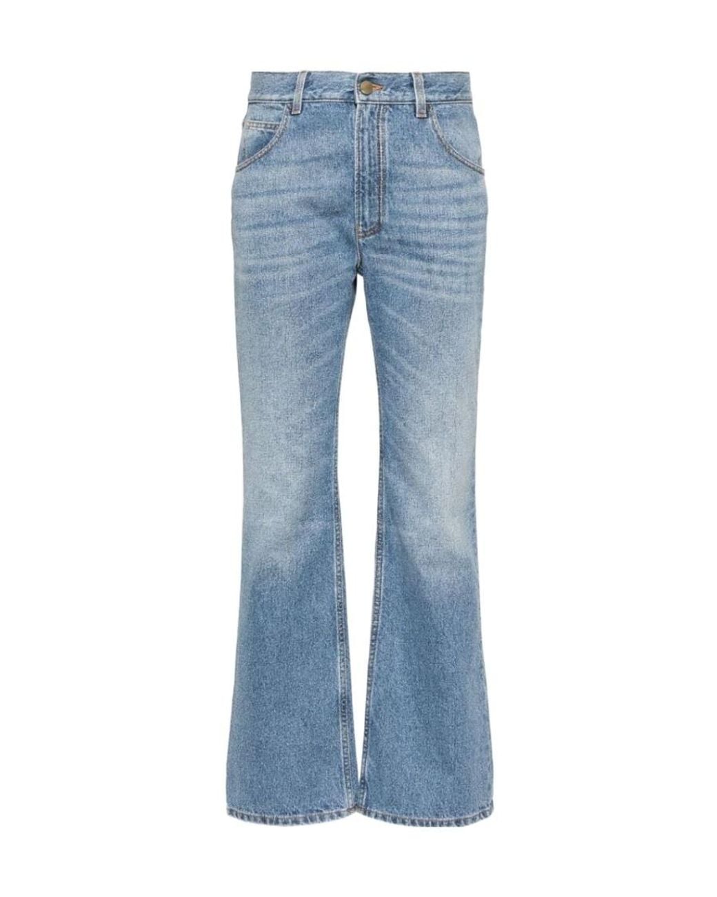 Chloé Blue Chloé Cropped Bootcut Jeans