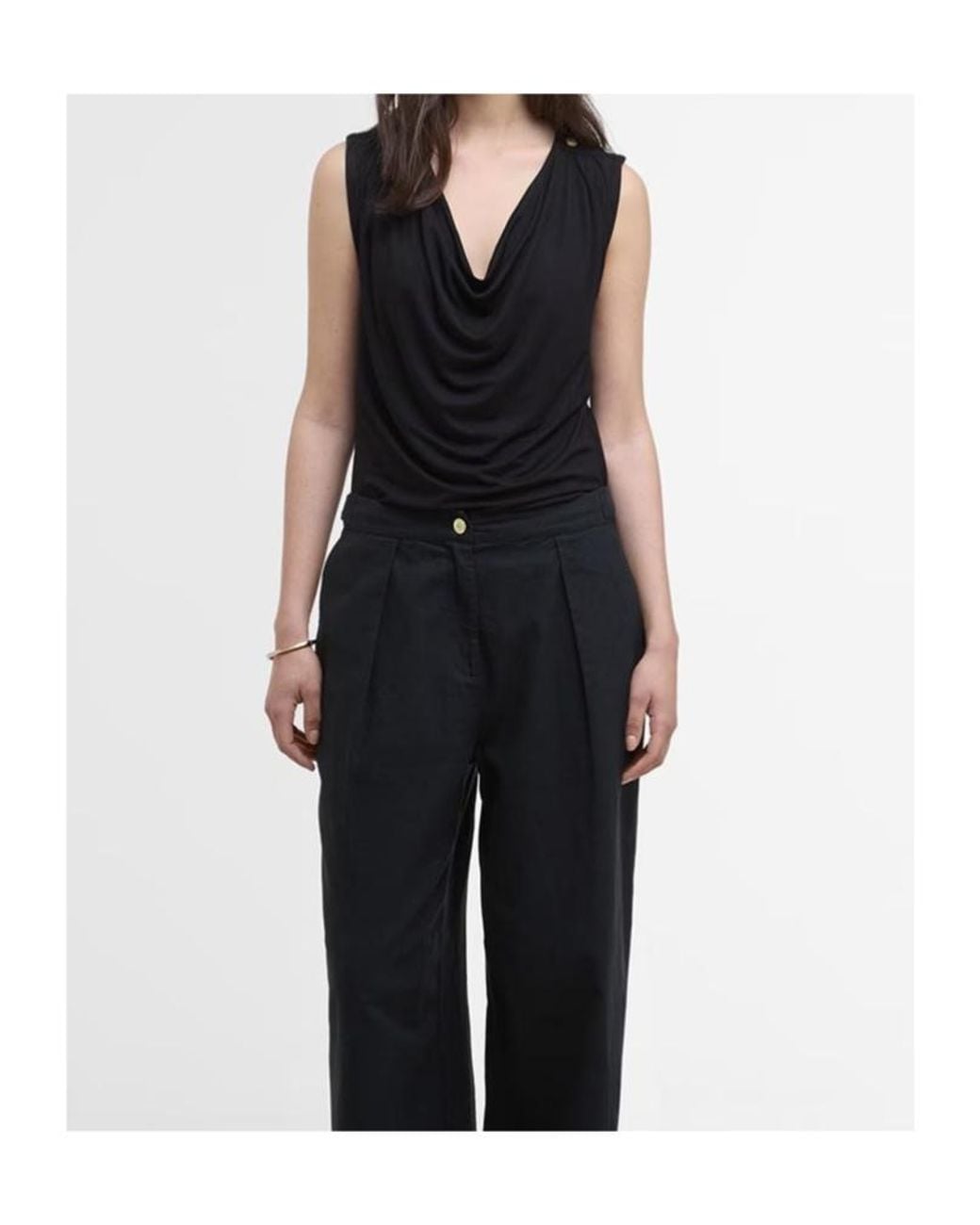 Barbour Black Saskia Top