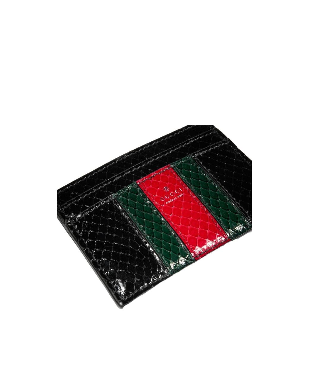 Gucci Black Web Trademark Card Case for men