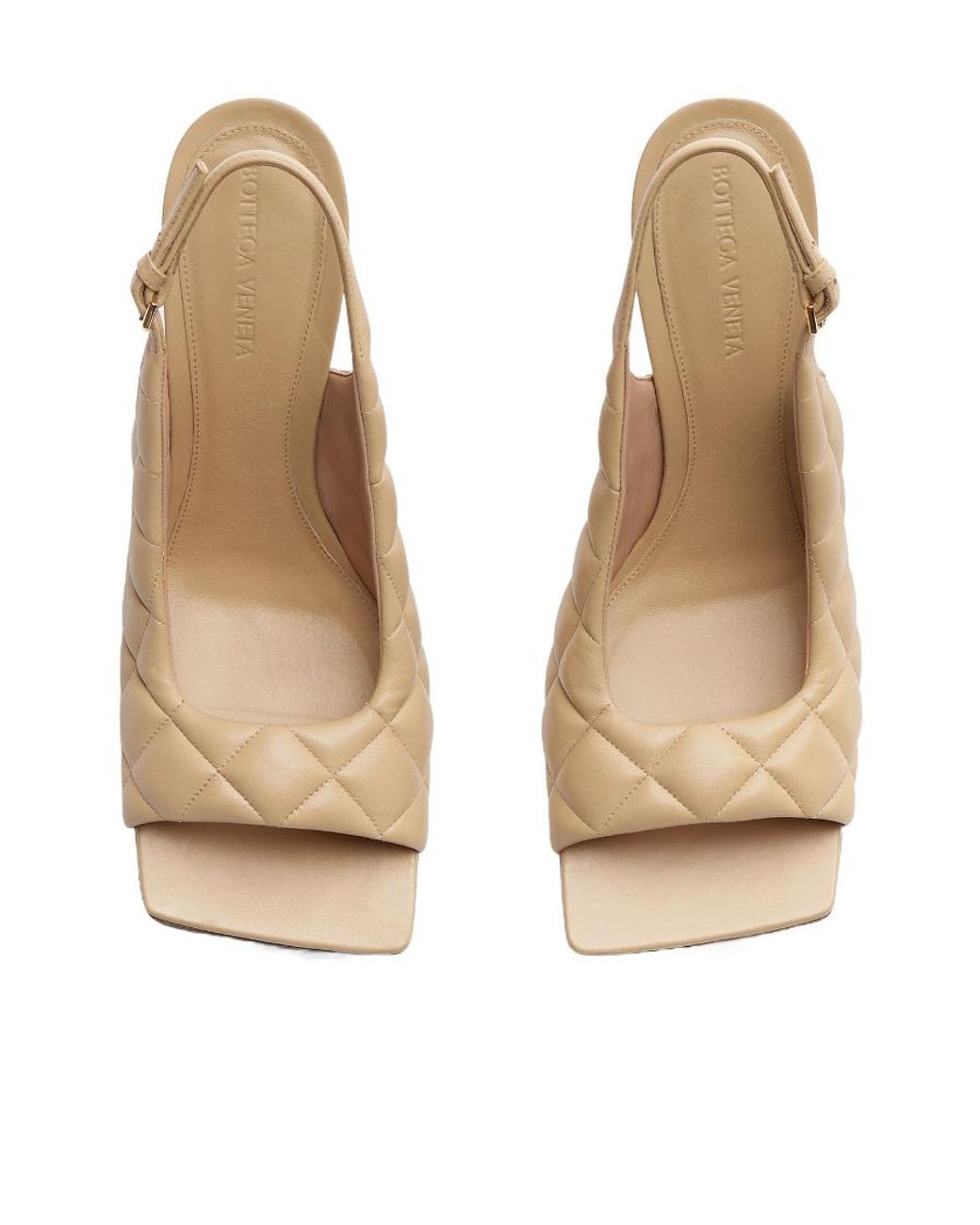 Bottega Veneta Metallic Padded Slingback Sandals