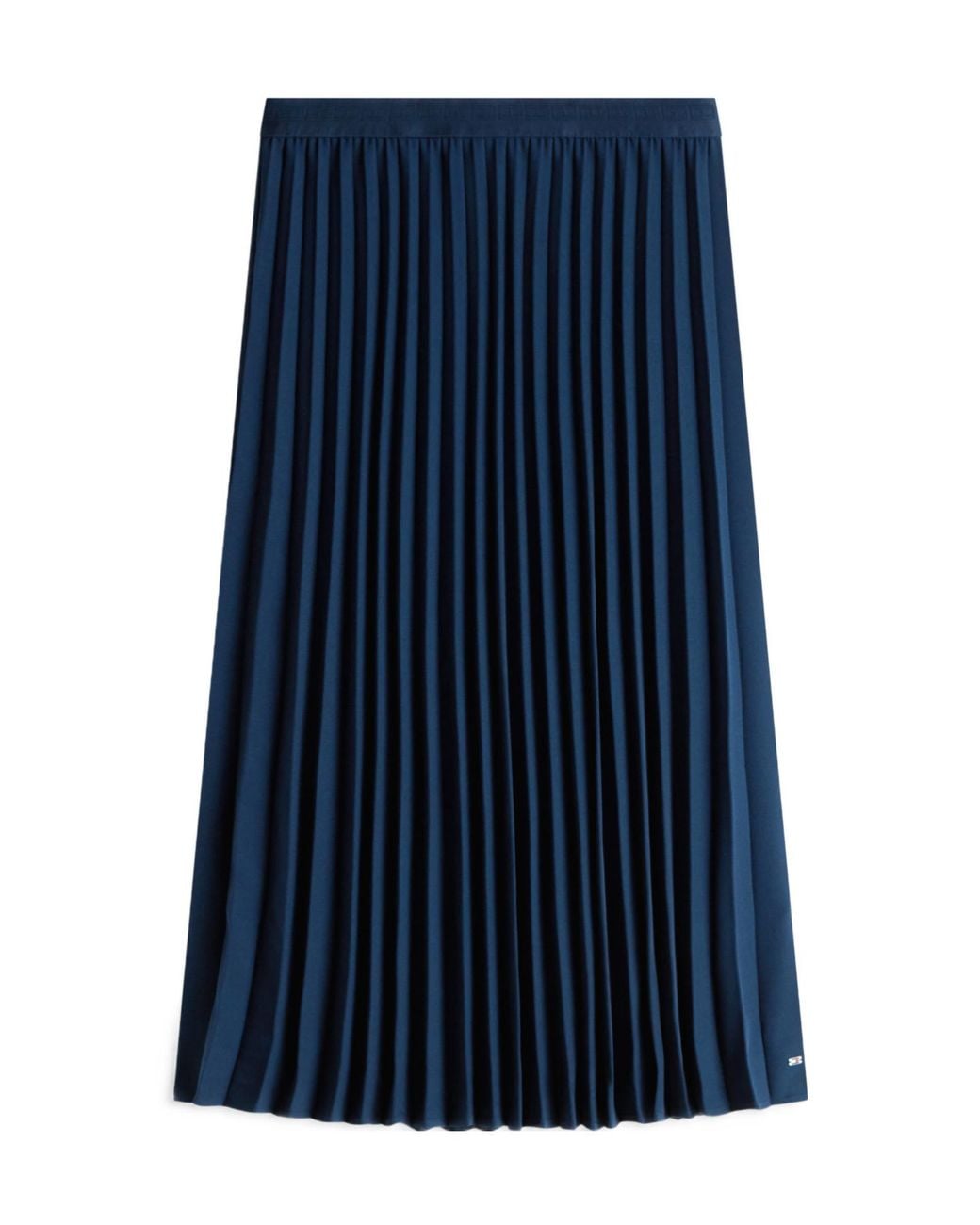 Tommy Hilfiger Blue Pleated Midi Skirt