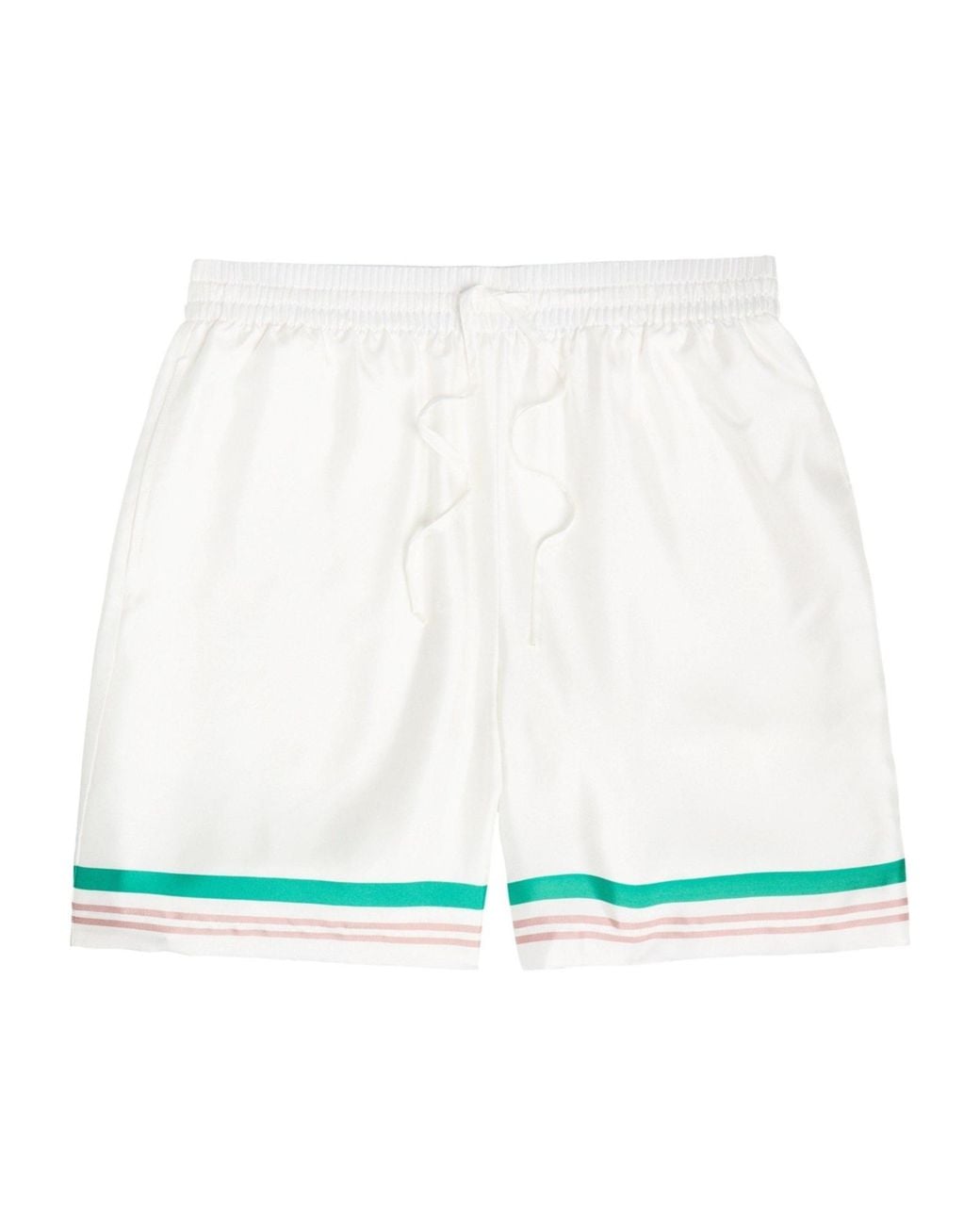 Casablanca White Drawstring Woven Shorts for men