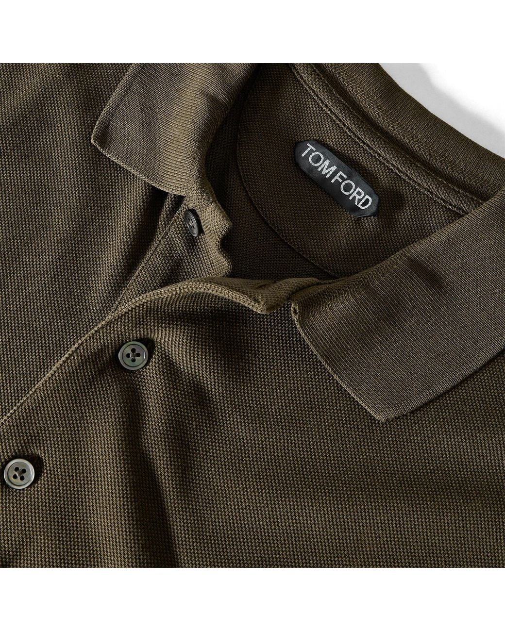 Tom Ford Green Solid Color Polo Shirt for men