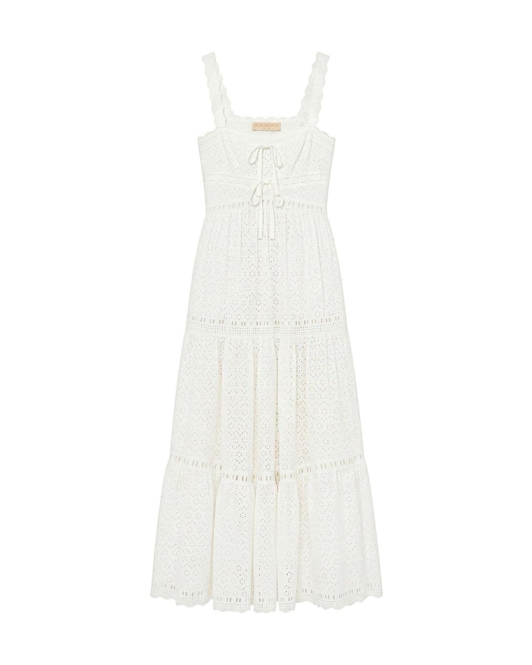 Ulla Johnson White Broderie Maxi Dress