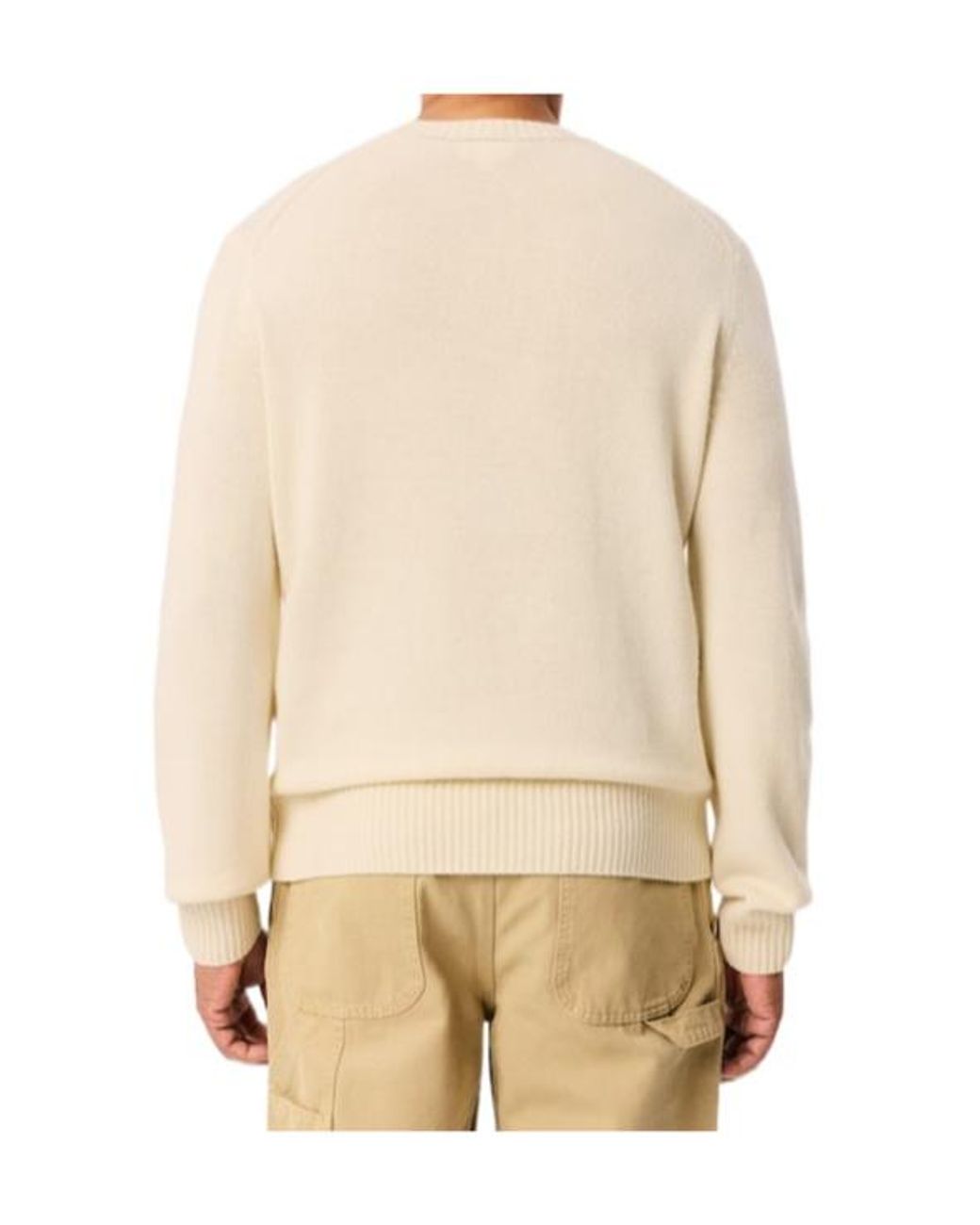 Lacoste Natural Logo Patch Crewneck Jumper for men