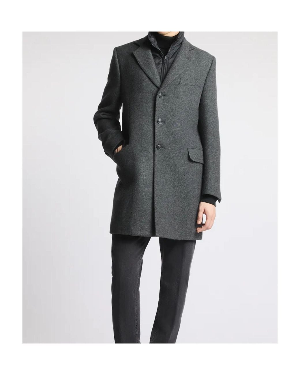 Fay Gray Removable Gilet Wool-Blend Coat for men
